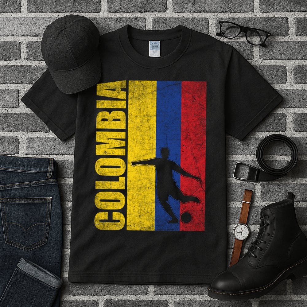 Colombia Flag Soccer World Cup Tall T-Shirt