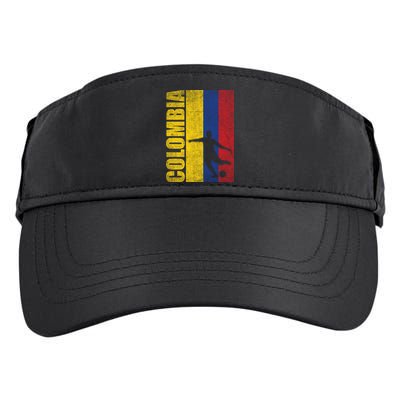 Colombia Flag Soccer World Cup Adult Drive Performance Visor