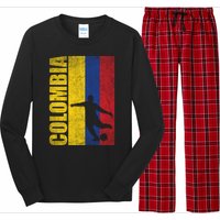 Colombia Flag Soccer World Cup Long Sleeve Pajama Set