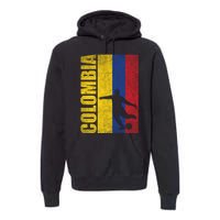 Colombia Flag Soccer World Cup Premium Hoodie