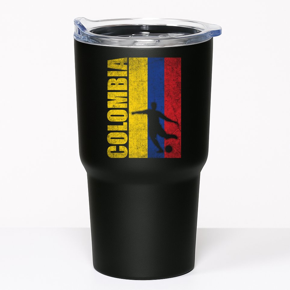 Colombia Flag Soccer World Cup Tumbler