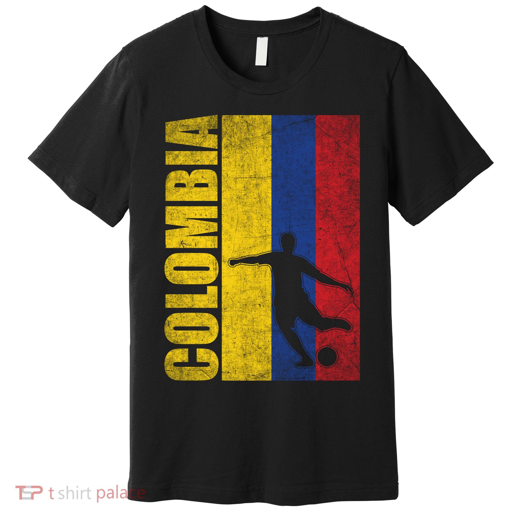 Colombia Flag Soccer World Cup Premium T-Shirt