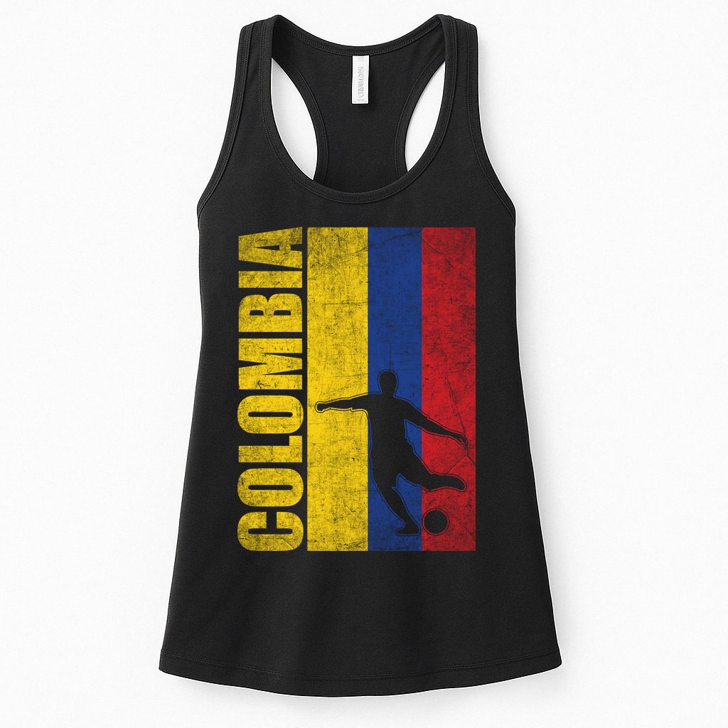 Colombia Flag Soccer World Cup Womens Tank Top