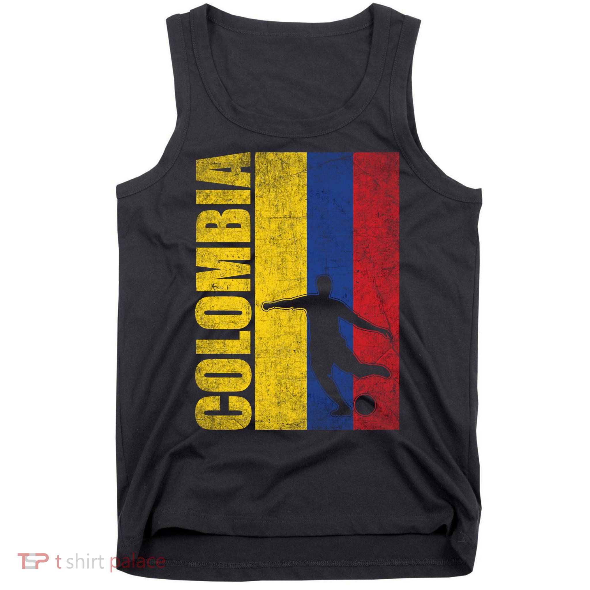 Colombia Flag Soccer World Cup Tank Top