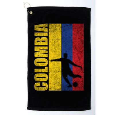 Colombia Flag Soccer World Cup Golf Towel