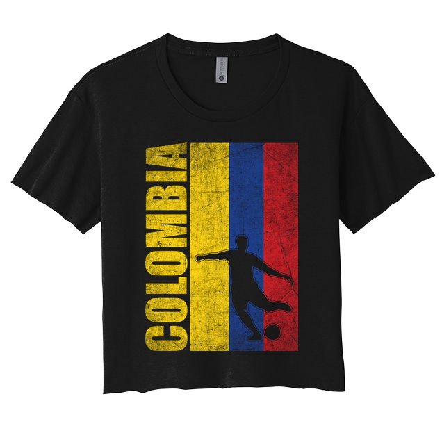 Colombia Flag Soccer World Cup Crop Top