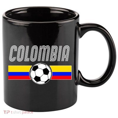Colombia Futball Soccer Ball Logo 11oz C Handle Ceramic Mug