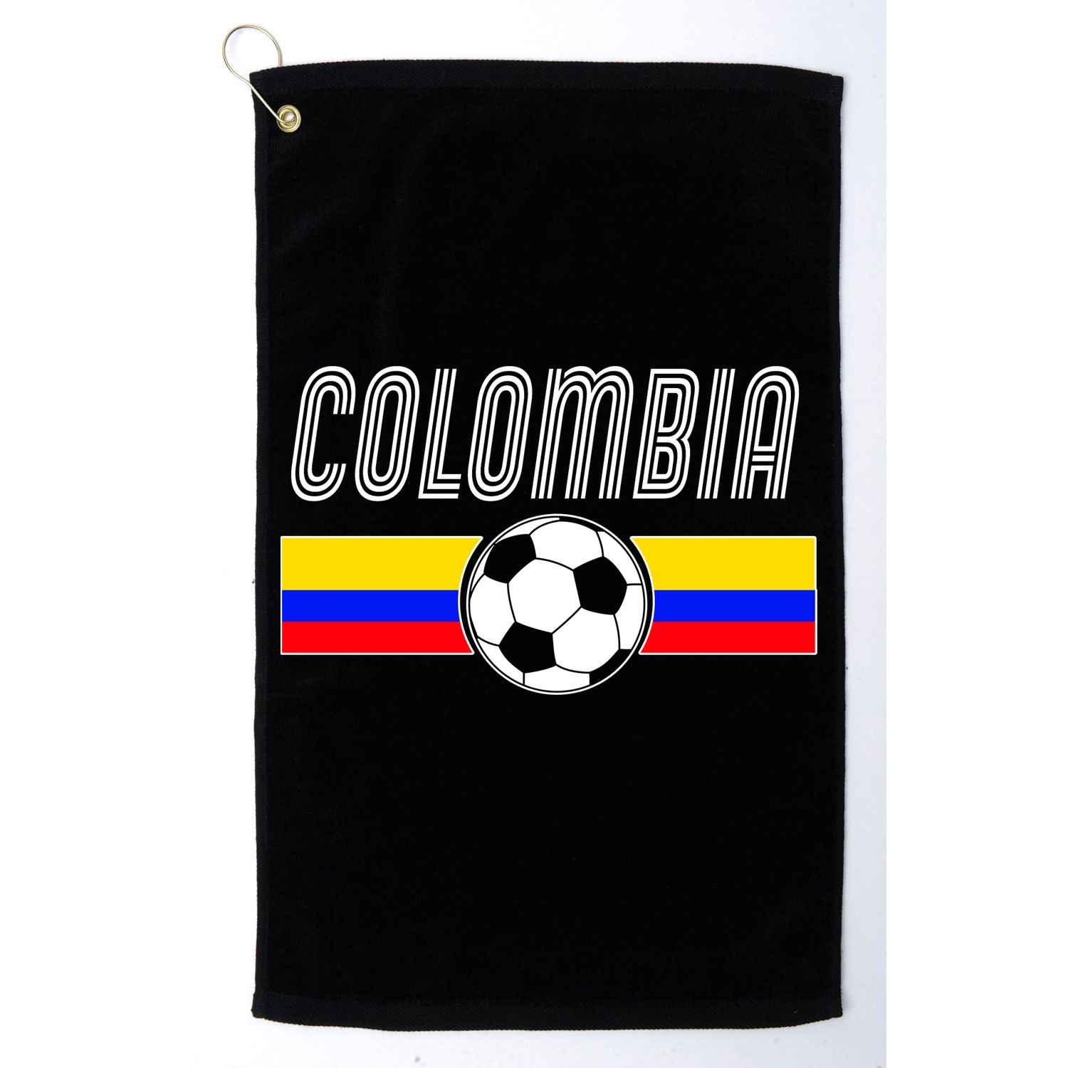 Colombia Futball Soccer Ball Logo Golf Towel