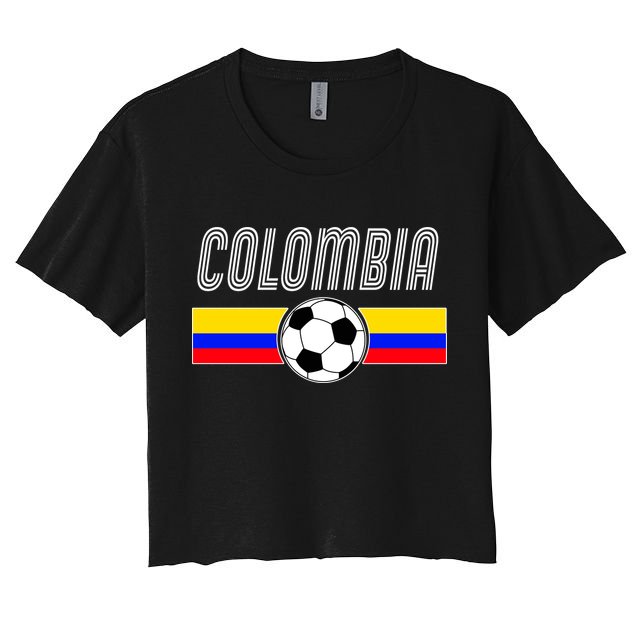 Colombia Futball Soccer Ball Logo Crop Top