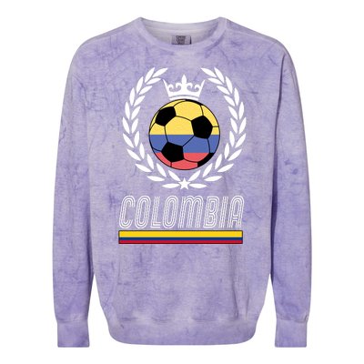 Colombia Soccer Flag Emblem Colorblast Crewneck Sweatshirt