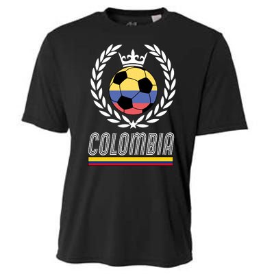 Colombia Soccer Flag Emblem Cooling Performance Crew T-Shirt