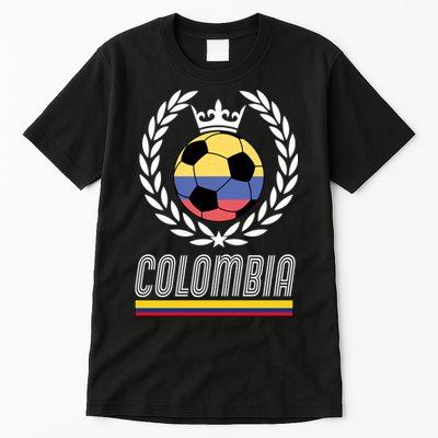 Colombia Soccer Flag Emblem Tall T-Shirt
