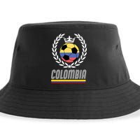 Colombia Soccer Flag Emblem Sustainable Bucket Hat