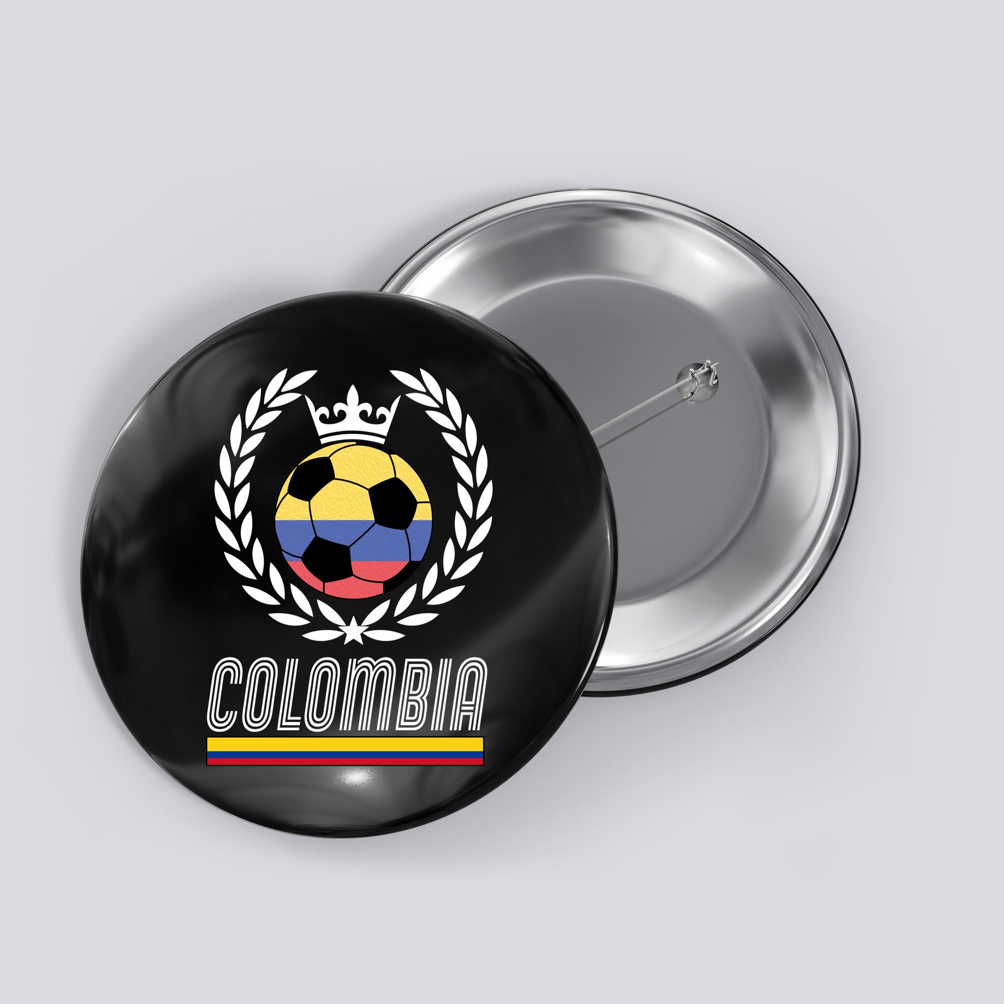 Colombia Soccer Flag Emblem Button