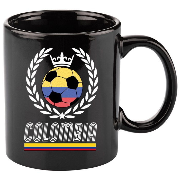 Colombia Soccer Flag Emblem 11oz C Handle Ceramic Mug