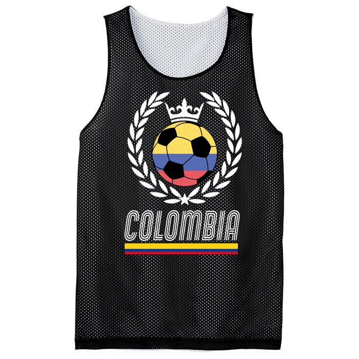 Colombia Soccer Flag Emblem Mesh Reversible Basketball Jersey Tank