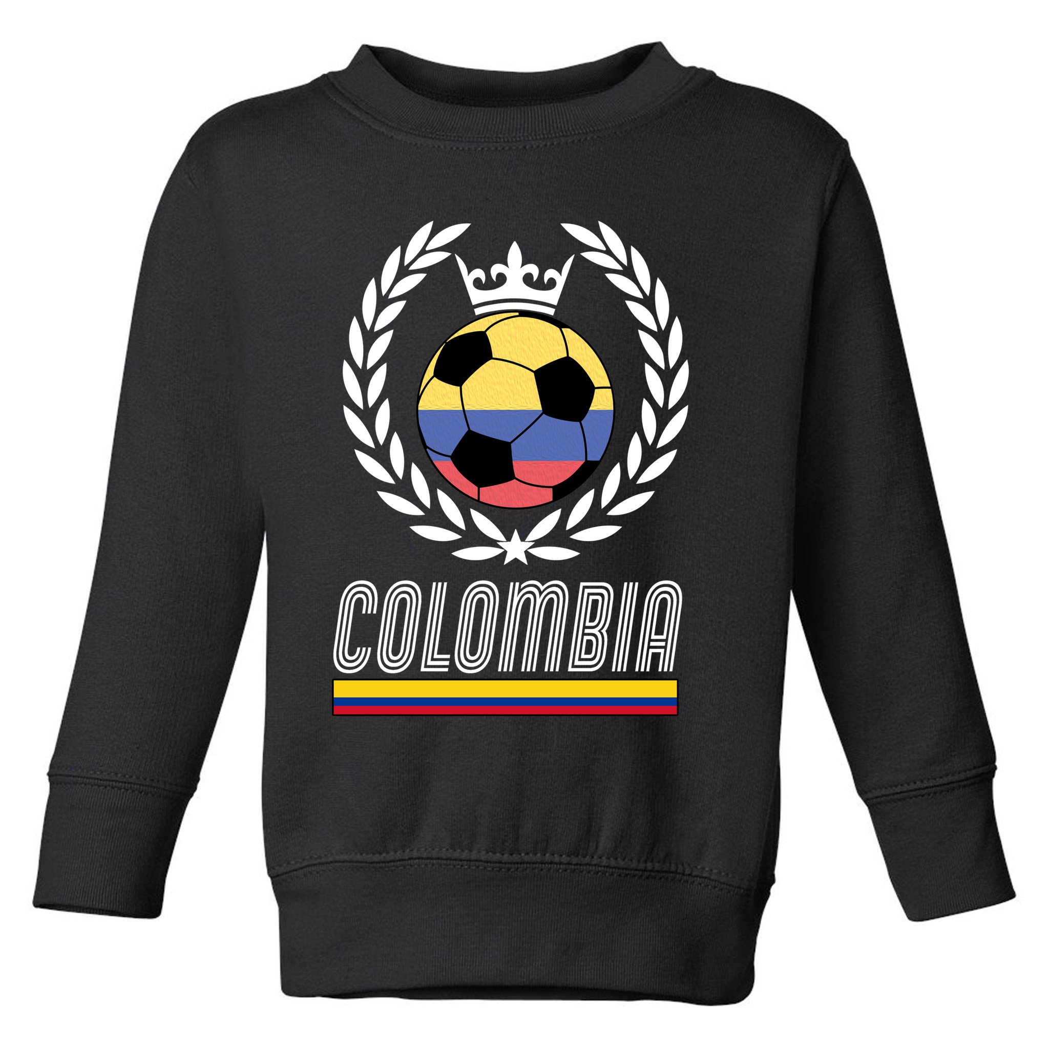 Colombia Soccer Flag Emblem Toddler Sweatshirt