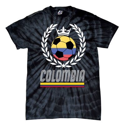 Colombia Soccer Flag Emblem Tie-Dye T-Shirt