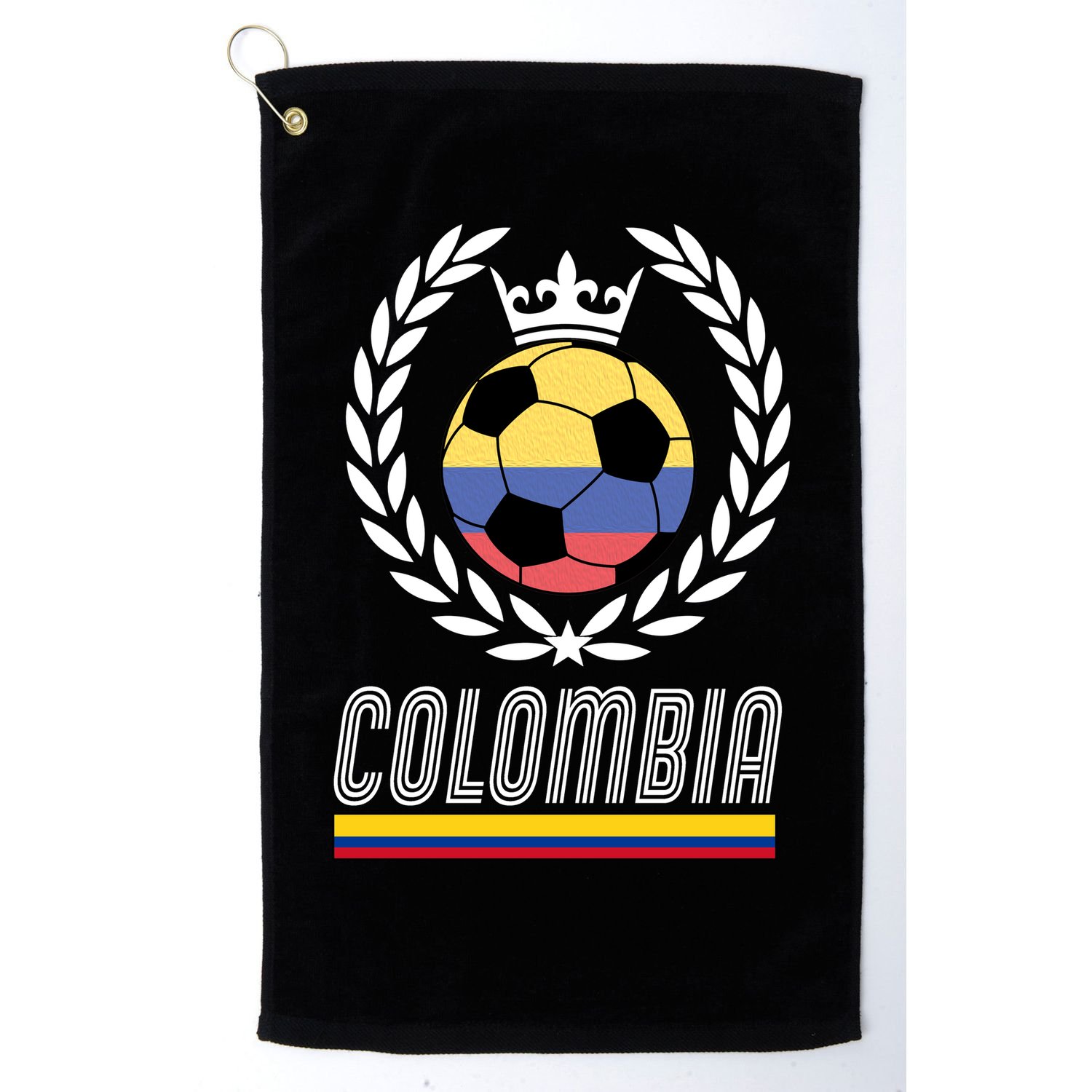 Colombia Soccer Flag Emblem Golf Towel
