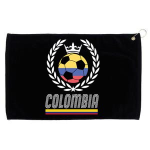 Colombia Soccer Flag Emblem Grommeted Golf Towel