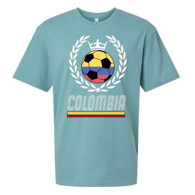 Colombia Soccer Flag Emblem Sueded Cloud Jersey T-Shirt