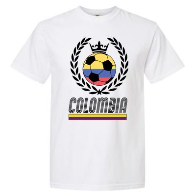 Colombia Soccer Flag Emblem Garment-Dyed Heavyweight T-Shirt