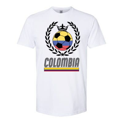 Colombia Soccer Flag Emblem Softstyle CVC T-Shirt