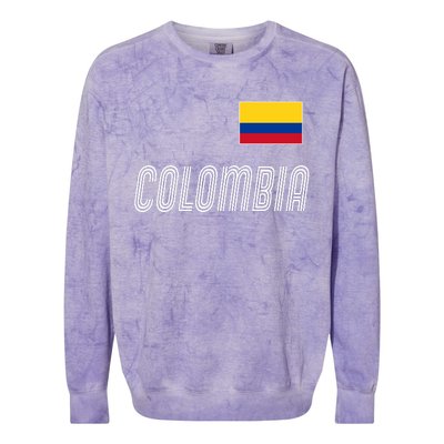 Colombia Soccer Jersey Flag Colorblast Crewneck Sweatshirt