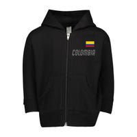 Colombia Soccer Jersey Flag Toddler Zip Fleece Hoodie