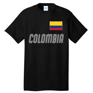 Colombia Soccer Jersey Flag Tall T-Shirt