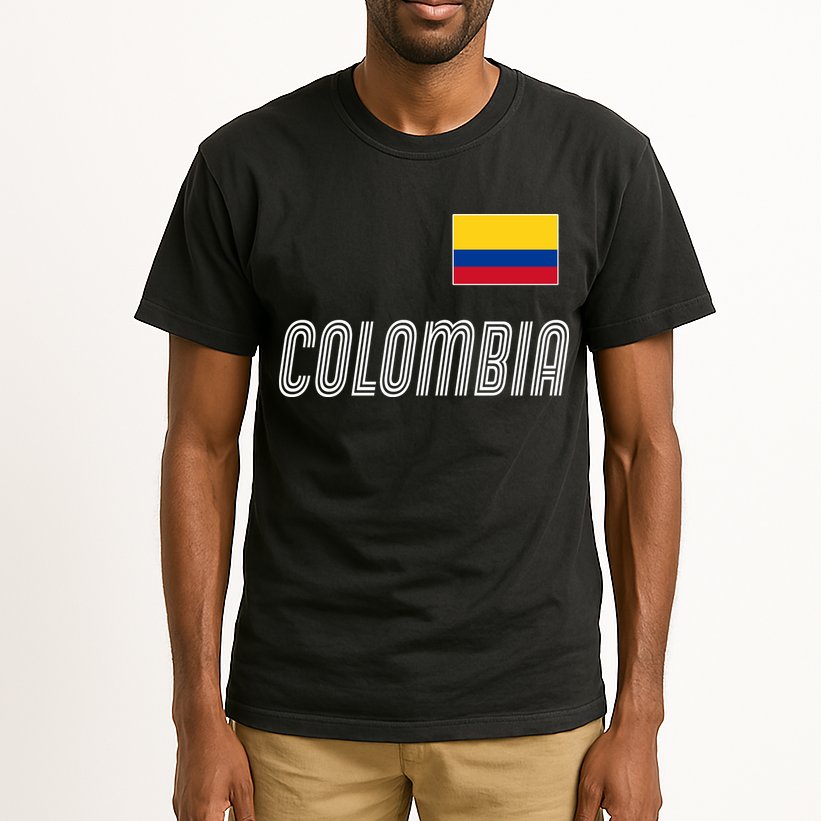 Colombia Soccer Jersey Flag Tall T-Shirt