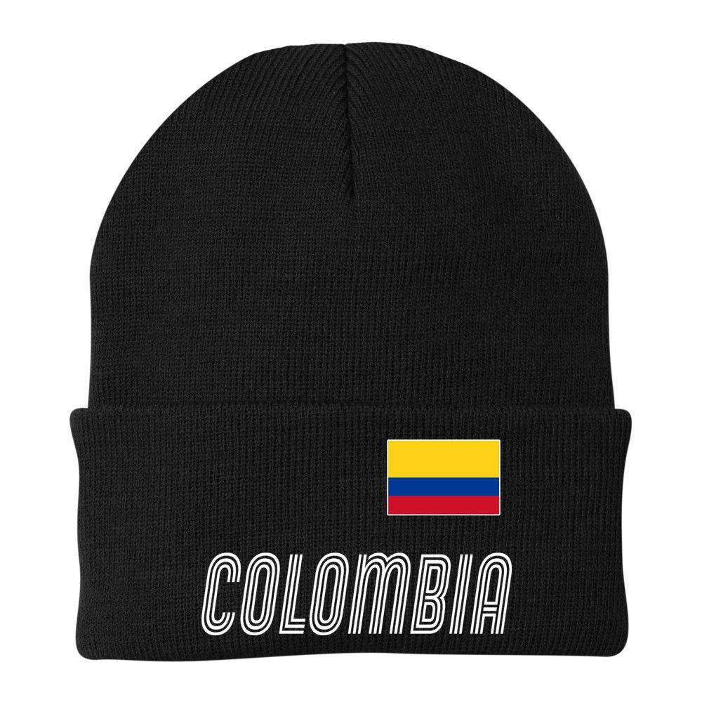 Colombia Soccer Jersey Flag Beanie