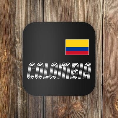 Colombia Soccer Jersey Flag Coaster