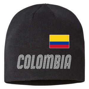 Colombia Soccer Jersey Flag Sustainable Beanie