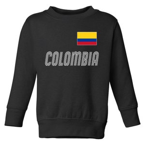 Colombia Soccer Jersey Flag Toddler Sweatshirt