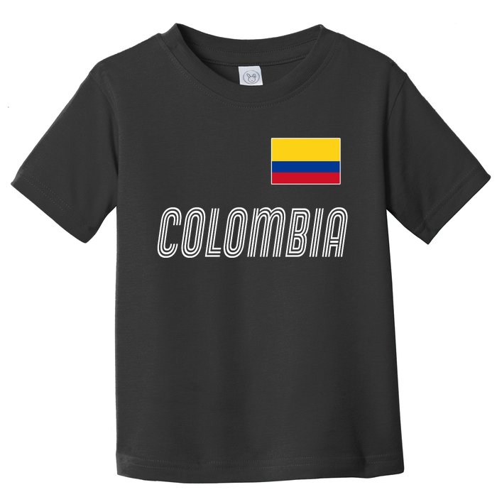 Colombia Soccer Jersey Flag Toddler T-Shirt