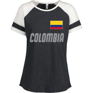 Colombia Soccer Jersey Flag Enza Ladies Jersey Colorblock Tee