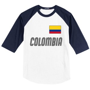 Colombia Soccer Jersey Flag Baseball Sleeve Shirt