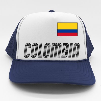 Colombia Soccer Jersey Flag Trucker Hat