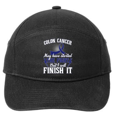 Colon Cancer Awareness Finish The Fight 7-Panel Snapback Hat