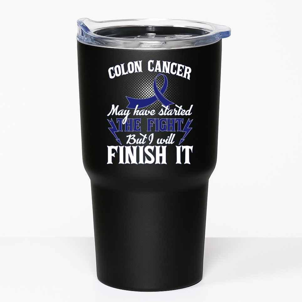 Colon Cancer Awareness Finish The Fight Tumbler