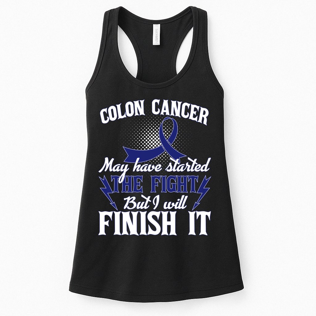 Colon Cancer Awareness Finish The Fight Womens Tank Top