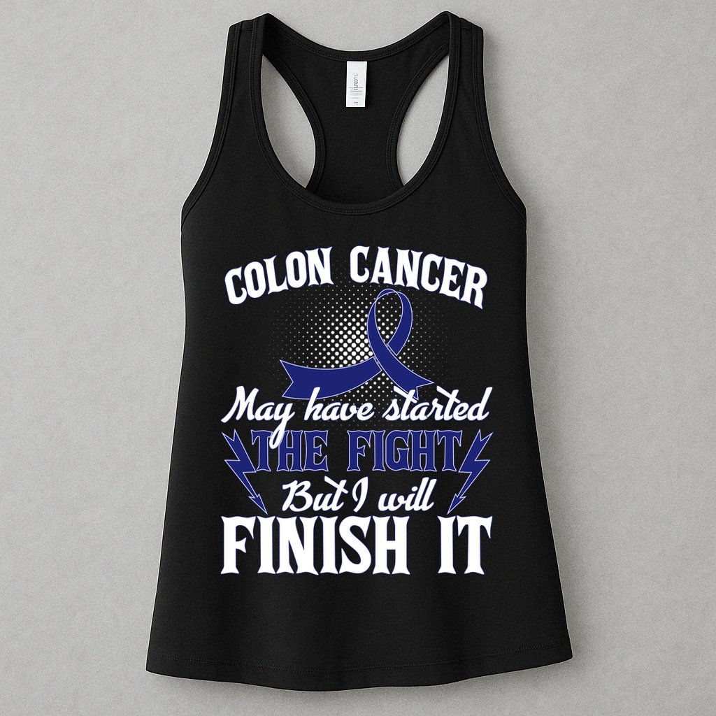 Colon Cancer Awareness Finish The Fight Womens Tank Top