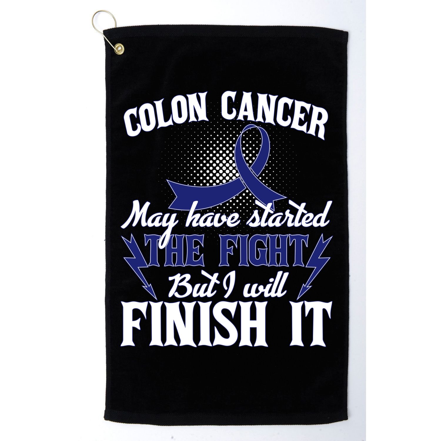 Colon Cancer Awareness Finish The Fight Golf Towel