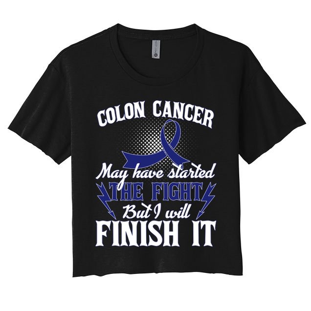 Colon Cancer Awareness Finish The Fight Crop Top