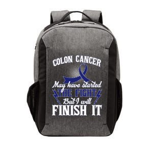 Colon Cancer Awareness Finish The Fight Vector Backpack