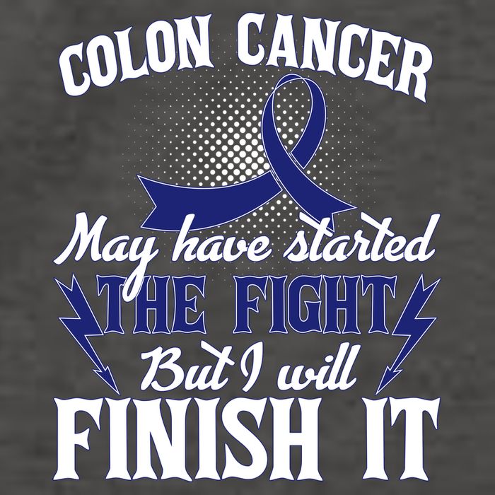 Colon Cancer Awareness Finish The Fight Vector Backpack