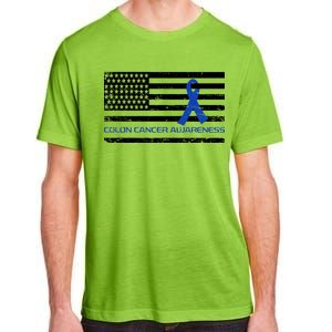 Colon Cancer Awareness Flag Adult ChromaSoft Performance T-Shirt