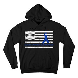 Colon Cancer Awareness Flag Hoodie