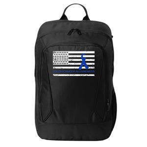 Colon Cancer Awareness Flag City Backpack